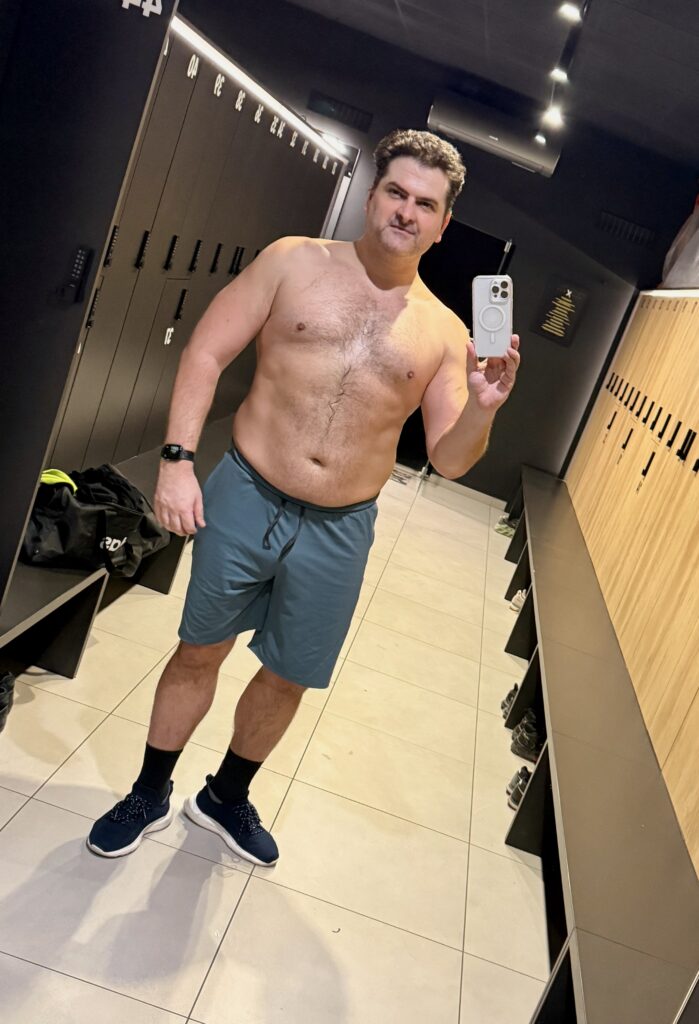 nie je to podarená fotka, ale aspoň vidíte prečo neprestať cvičiť.