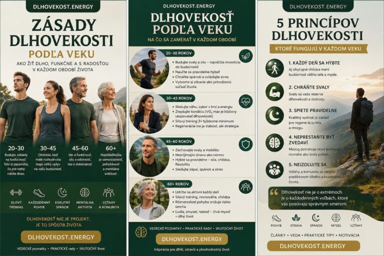 Zásady dlhovekosti podľa veku: Ako žiť dlho bez toho, aby sa z toho stal druhý pracovný úväzok