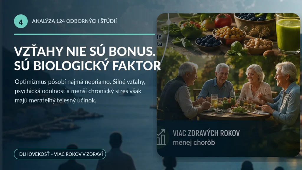 Optimizmus a vzťahy ako faktory dlhovekosti